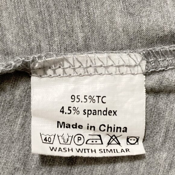 YOINS Heathered grey cold-shoulder lace top ~ SMALL MEDIUM peak-a-boo shirt - Picture 13 of 14